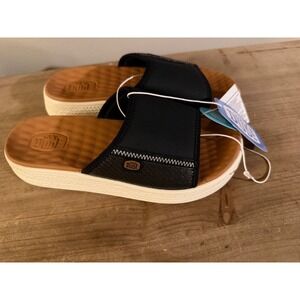Hey Dude Tide Espadrille Slide Sandals Black Egret 44444-0MM Womens 9